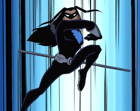 Nightwing is so cool. Teen Titans, season 2 episode 1. Nightwing Teen Titans, Nightwing Titans, Young Justice, Nightwing, Crusades, Teen Titans, So Cool, Batman, Illustration Art