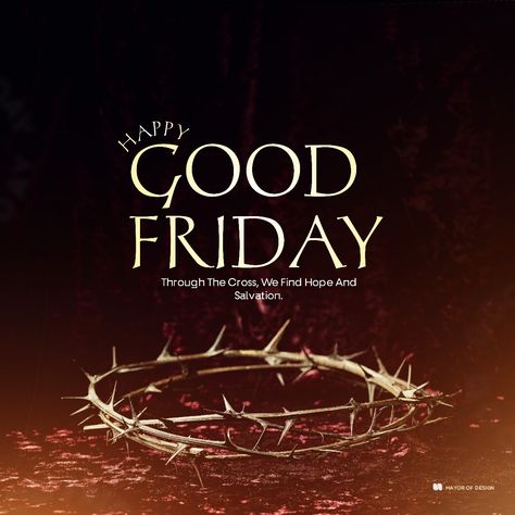 Poster design for Good Friday Good Friday Flyer Design, Good Friday Poster Design, Good Friday Poster, Easter Poster Design, Happy Good Friday, Easter Poster, Pizza Design, Festival Flyer, Social Media Advertising Design