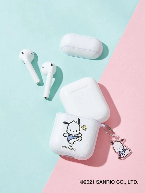 SHEIN X Hello Kitty and Friends Cartoon Dog Case For Airpods | SHEIN USA Iphone Cable Protector, Sanrio Accessories, Hello Kitty Phone Case, Friends Cartoon, Hello Kitty Baby, Unicorn Tee, Kitty Baby, Hello Kitty And Friends, Friend Cartoon