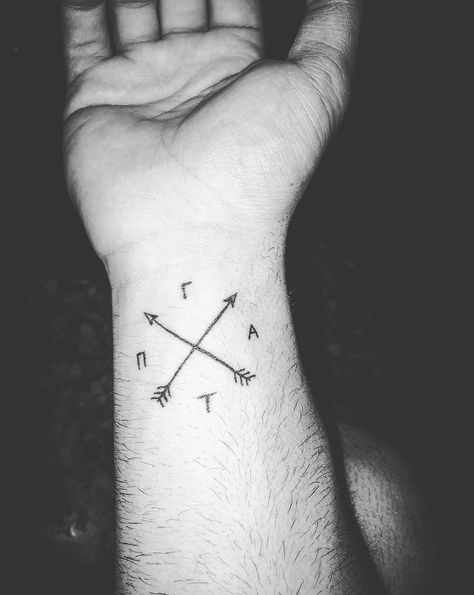 Compass tattoo with family initials Initials Tattoo, Z Tattoo, Initial Tattoo, Compass Tattoo, Compass, Triangle Tattoo, Tattoo Quotes, Initials, Tattoos