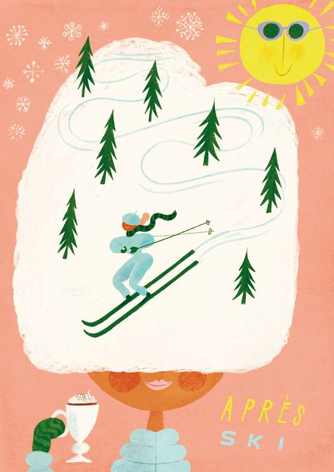 Apres Ski Theme, Christmas Graphic Design Inspiration, Graphic Design Christmas, Ski Inspiration, Scandinavian Illustration, Med Spa Marketing, Christmas Graphic Tees, Merry Christmas Graphic, Graphic Christmas