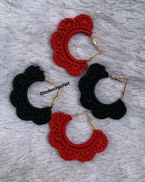 Crochet hoop earrings Size: small We cheap internationally using DHL . . #jewelry #instagram #love #luxury #crochet #crocheter #knittersandcrochetersng #dinducrochet #fyp #fy #fashionblogger #handmade #tundeednut #hustlersquare Ruffle Earrings, Crochet Hoop Earrings, Crochet Loop, Crochet Hoop, Crochet Easter Basket, Fabric Jewellery, Crochet Easter, Crochet Jewelry Patterns, Love Luxury