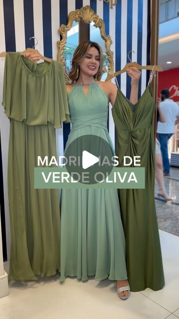 Blue Shop - Vestido De Festa on Instagram: "Madrinhas de verde oliva 💚 Qual é seu preferido? Compre na loja física ou informe-se pelo Whatsapp (21)97242-9776/ (21) 99694 – 9734 / (21)99811-4411. Enviamos por Correios. _ �📍Loja física: BarraShopping, loja 111D (Nível Lagoa) – Barra da Tijuca, Rio de Janeiro. #vestidolongo #vestidodefesta #vestidoverdeoliva #madrinhasdeverde #vestidodemadrinha" Fashion Clothes, Rio De Janeiro, Fashion Outfits, On Instagram, Clothes, Instagram