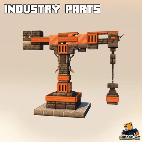 Minecraft Blast Furnace Ideas, Minecraft Nether Railway Ideas, Minecraft Steampunk Machines, Minecraft Building Ideas Industrial, Minecraft Steampunk Nether Portal, Minecraft Industrial Building Ideas, Minecraft Telescope Build, Minecraft Glass Roof, Minecraft Ship Blueprint