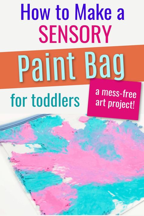 Baby Sensory Bags, Tactile Sensory Activities, Paint Bags, Sensory Activity For Toddlers, Daycare Setup, Preschool Creative Art, Mess Free Painting, Kids Mess, Tactile Activities