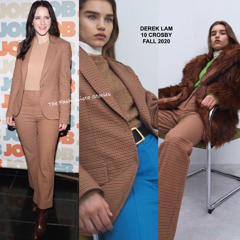 Rachel Brosnahan in Derek Lam 10 Crosby at the ''Job'' NY Premiere Rachel Brosnahan, Derek Lam 10 Crosby, Derek Lam, Celebrity Red Carpet, Red Carpet Looks, Two Piece, 10 Things