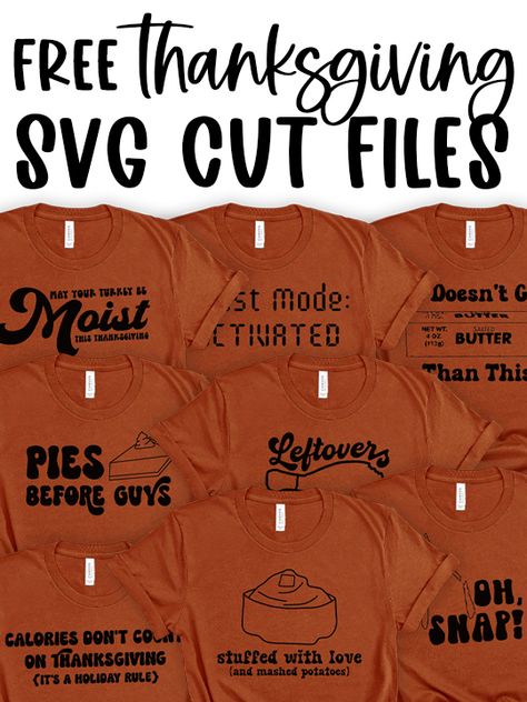 Free Funny Thanksgiving SVG Files for Silhouette & Cricut Thanksgiving Svg Files Free Cricut, Funny Thanksgiving Svg Free, Thanksgiving Svg Free, Thanksgiving Shirt Ideas, Feast Mode, Add Humor, Funny Turkey, Thanksgiving Day Parade, Thanksgiving Diy