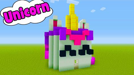 Unicorn House Minecraft Unicorn Minecraft, Candy Minecraft, Minecraft Well, Unicorn House, Make A Unicorn, Minecraft W, Minecraft Building Ideas, Unicorn Food, Minecraft House Tutorials