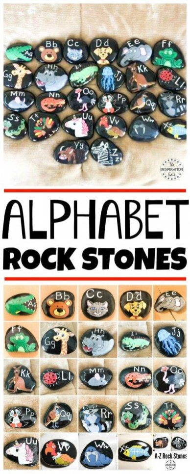 Preschool Alphabet Rock Stones. This Alphabet Learning Activity is great for kids. Paint rock stones and make Alphabet rock art to teach the letters of the alphabet to preschool and kindergarten kids. #alphabet #Phonics #rockpainting #rockart #rockstones #rocks #paintedrocks #artyandcrafts #kindergarten preschool #kidsactivities #literacy #alphabetrocks #alphabetrockstones Story Stones Ideas, Eyfs Literacy, Toddler Alphabet, Rock Games, Alphabet Activity, Preschool Alphabet, Story Stone, Alphabet Learning, Kids Story