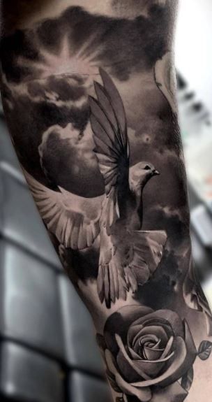 Dove Tattoos, Tattoo Me, Tattoos Designs, Rose Tattoo, Designs Ideas, Me Now, Tattoo Ideas, Tattoos, Black