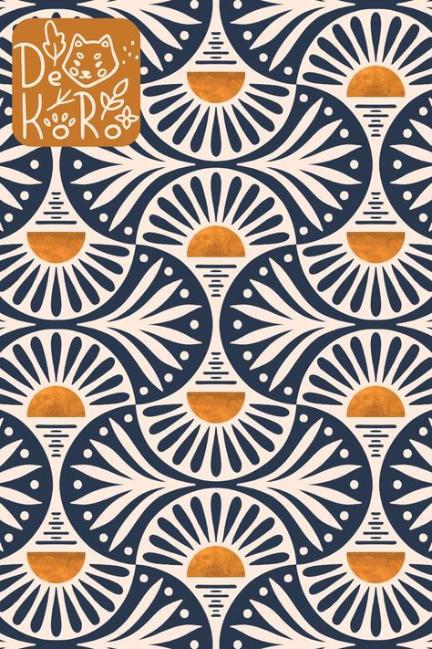 Art Deco Repeat Pattern, Illustration Art Pattern, Art Deco Patterns Artwork, Art Deco Art Print, Bold Fabric Prints, Tropical Geometric Pattern, Nature Inspired Patterns, 2024 Design Ideas, Abstract Tropical Pattern