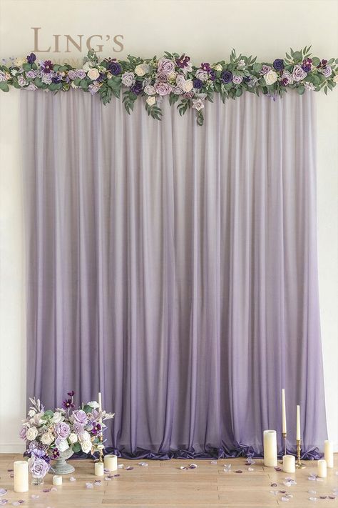 Engagement Themes, Purple Wedding Decorations, Handmade Bouquet, Vintage Wedding Decor, Diy Wedding Backdrop, Wedding Planning Decor, Wedding Backdrop Design, Wedding Backdrop Decorations, Lilac Wedding