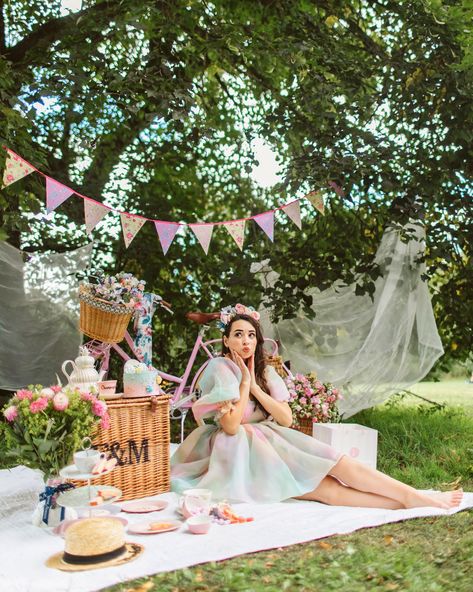 Tea Party Photoshoot Women, Outdoor Tea Party Photoshoot, Tea Party Photoshoot, Tea Party Photography, Wonderland Photoshoot, Outdoor Tea Parties, Coram Deo, Adult Tea Party, Bridgerton Aesthetic