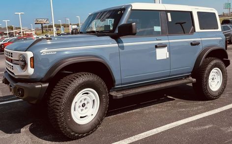 Ford Bronco Big Bend Heritage Edition 4-Door Azure Grey Bronco, Ford Bronco Heritage Edition, Big Bend, Big Boy Toys, First Car, Ford Bronco, My Dream Car, Big Boys, Toys For Boys