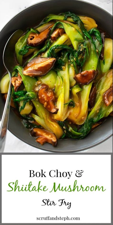 Asian Receipe, Shiitake Mushroom Recipes, Asian Mushrooms, Ab Recipes, Choy Recipes, Greens Recipes, Lifestyle Challenge, Mushroom Stir Fry, Chinese Vegetables