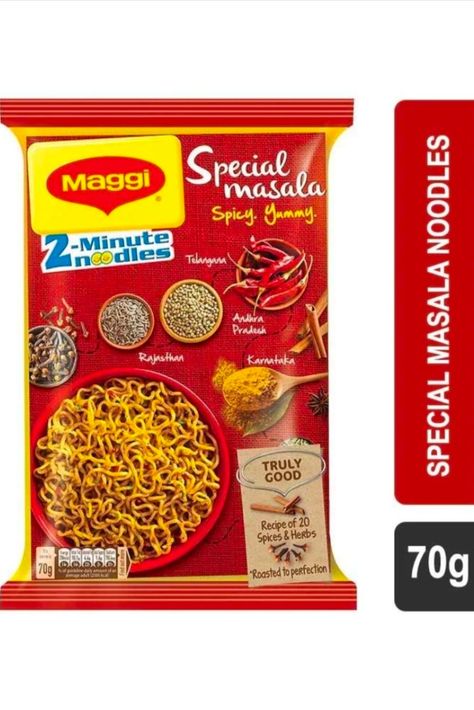 https://vegetari.in/product/Maggi-Special-Masala-Noodles-TCeAc Maggi Packet, Maggi Masala, Maggi Noodles, Stationery Obsession, Masala Recipe, Spices And Herbs, Design Modern, Noodles, Kitchen Design