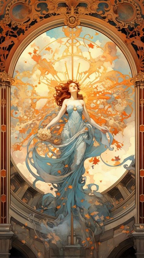 An art nouveau drawing of astrology architecture adult spirituality. | premium image by rawpixel.com / Ling Nouveau Art Drawing, Art Nouveau Photography, Art Nouveau Photoshoot, Art Nouveau Collage, Art Nouveau Wallpaper Iphone, Art Nouveau Coloring Pages, Art Nouveau Artwork, Art Nouveau Designs, Art Nouveau Tattoo Woman