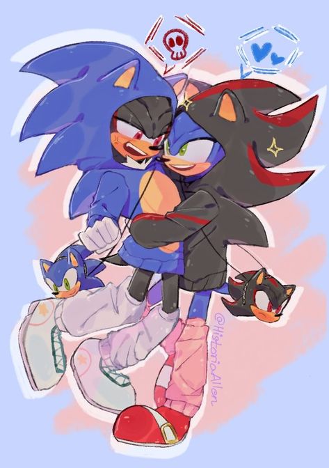 Sonic X Shadow Fanart, Shadow Sonic, Sonic Funny, Sonic Franchise, Hedgehog Art, Sonic Adventure, Sonic And Shadow, Sonic Boom, Sonic Fan Art