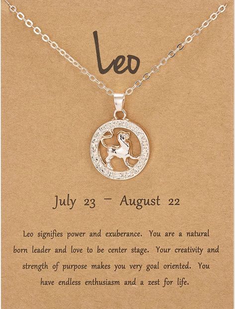 Beautiful Modern Design - Show Off Your Leo Zodiac Sign In Style With This Beautifully Designed Timeless Gold Plated Pendant Necklace. Highlighted By A Motif Of The Leo Zodiac Symbol, Finished To A High Polish. #zodiac #leo #chain #necklace #style #fashion #aesthetic #crochet #recipe August Zodiac, Astrology Jewelry, Zodiac Leo, Aesthetic Crochet, Zodiac Pendant, Zodiac Constellations, Zodiac Symbols, Leo Zodiac, Zodiac Jewelry