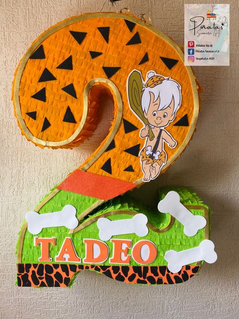 Flintstones Pinata, Yabadaba Two Birthday, Bam Bam Birthday Party, Yabba Dabba Two, Pebbles And Bam Bam, Baby Birthday Themes, Diy Pinata, 2nd Birthday Party Themes, 2 Birthday