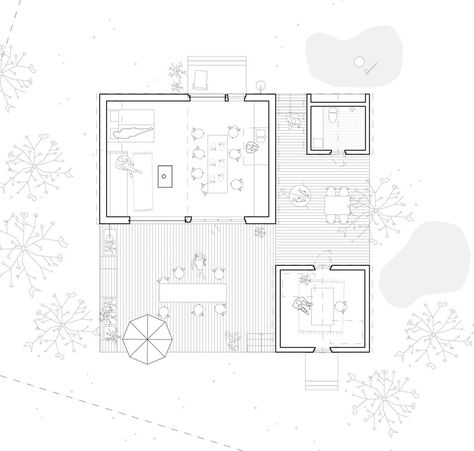 Plans Architecture Presentation, Architecture Plans Graphics, Peaceful House, Swedish Summer House, Plywood House, Render Architecture, Architecture Drawing Plan, Architecture Presentation Board, Plans Architecture