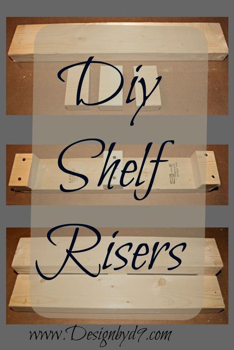 Make your own DIY shelf risers to help you organize your cupboards and pantry. Cheap and easy. All you need is scrap wood and screws. Shelf Risers, Shelf Riser, Organize Your Pantry, Diy Porch Decor, Diy Shelf, Diy Window Treatments, Diy Pantry, Pantry Ideas, Diy Window