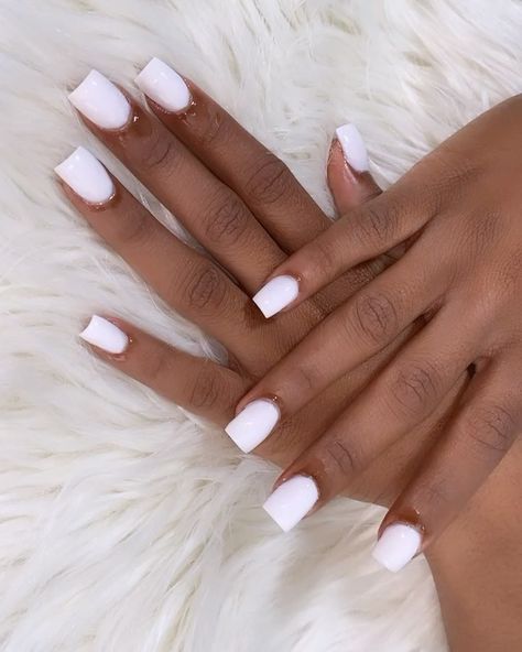 Nutty White Acrylic Nails, Soft White Acrylic, Diy Nail Polish, Stripped Nails, Short Square Acrylic Nails, Short Acrylic, French Tips, Square Acrylic Nails, Acrylic Powder