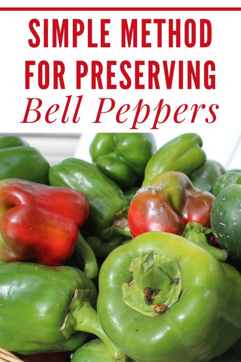 How To Preserve Green Bell Peppers, What To Do With Bell Peppers From Garden, Preserving Green Peppers, Preserving Bell Peppers, Homestead Management, Freeze Vegetables, Preserving Peppers, Freezing Bell Peppers, Freezer Hacks