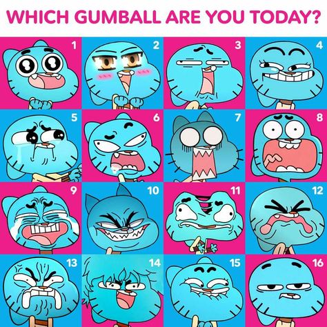 Gumball Expressions, Amazing Gumball, Expression Sheet, Amazing World Of Gumball, Cartoon Fan, Cartoon World, World Of Gumball, Cartoon Memes, The Amazing World Of Gumball