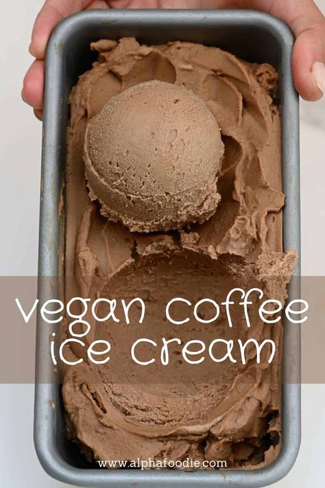 Vegan Coffee Ice Cream, Chocolate Chip Ice Cream Recipe, Best Vegan Ice Cream, Coffee Ice Cream Recipe, Cuisinart Ice Cream Maker, Cuisinart Ice Cream, Vegan Ice Cream Recipe, Ice Cream Vegan, Healthy Ice Cream Recipes