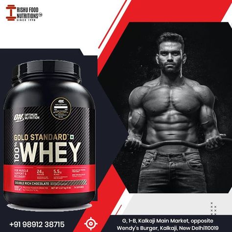 Gold Standard 100% Whey Blend – 24g blended protein consisting of whey protein isolate, whey protein concentrate, and whey peptides/hydrolysates to support lean muscle mass. Primary protein source is Isolate, they don't call it the Gold Standard of quality for nothing #bestsupplementsstore #bestsupplementsstoreDelhi #bestsupplementsstorenewdelhi www.rishufoodnutritions.com Wendy's Burger, Gold Standard Whey, Gym Poster, Whey Protein Concentrate, Whey Protein Isolate, Lean Muscle Mass, Isolate Protein, Optimum Nutrition, Best Supplements