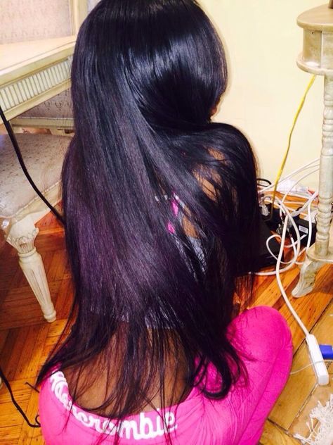 Hair Laid, Long Black Hair, Relaxed Hair, Hair Length, Brazilian Hair, Hair Bundles, Hair Dos, Long Black, Gorgeous Hair