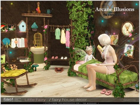 Sims 4 Kids Bedroom, Japanese Lamp, Outdoor Garland, Fairy Bedroom, Fairy Room, Fireplace Garland, Fantasy Furniture, Princess Nursery, African Paintings