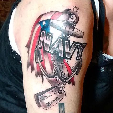 Us Navy Tattoos, Anchor Tattoos For Women, Navy Anchor Tattoos, Naval Tattoos, Anchor Tattoo Meaning, Navy Tattoos, Themed Tattoos, Sailor Tattoos, Pride Tattoo