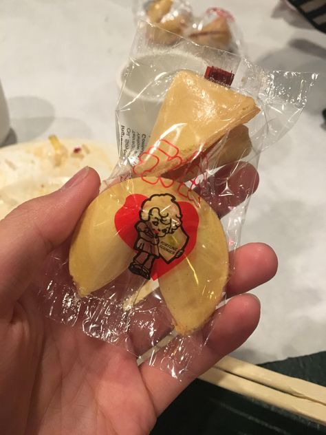 My fortune cookie had an extra half packaged in its package. Fortune Cookie Packaging, Fortune Cookie Aesthetic, The Love Hypothesis Ali Hazelwood, Cookie Package, Dr Food, Concept Restaurant, American Mythology, The Love Hypothesis, Love Hypothesis