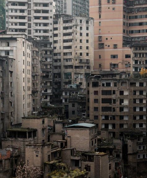 Broken Building, Chongqing China, Brutalism Architecture, Minecraft City, Urban Industrial, Walled City, Brutalist Architecture, Urban Architecture, Structure Architecture