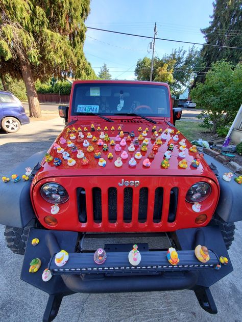 Spread the word and duck jeeps #duckduckjeep Duck For Jeep, Jeep Wrangler Duck, Rubber Ducks For Jeeps, Jeep Ducking Ideas, Jeep Ducks On Dash, Ducked Jeep, Jeep Decor, Jeep Ducks, Duck Duck Jeep