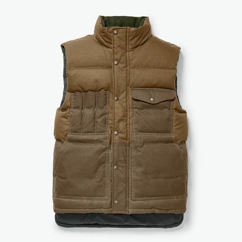 Down Cruiser Vest Filson Mens, The Goose, Man Down, Vests Mens, Outerwear Vest, Dark Tan, Body Heat, Ladies Boutique, Swimwear Accessories