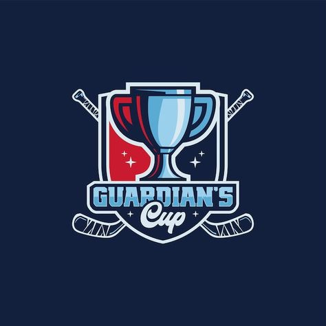 Hockey tournament logo | Premium Vector #Freepik #vector #cup #championship #trophy #goblet Tournament Logo, Hockey Tournament, Hockey Tournaments, Hockey Sticks, My Logo, Hockey Stick, In The Spotlight, Fiery Red, High Five