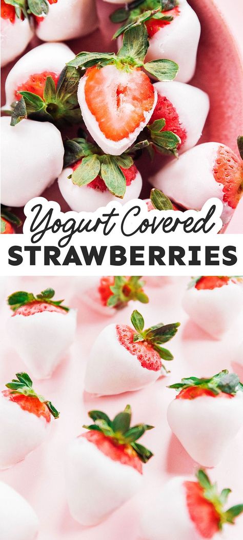 Yogurt Covered Fruit, Yogurt Covered Strawberries, Healthy Frozen Yogurt, Strawberry Snacks, Healthy Fruit Desserts, Healthy Valentines, Family Snacks, Healthy Easter, Healthy Yogurt