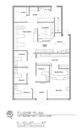 Pet Clinic Design Floor Plans, Hospital Floor Plan, Animal Shelter Design, Veterinarian Office, Hospital Plans, Office Floor Plan, Animal Clinic, Dog House Plans, Shelter Design