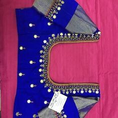 Simple Kasula Work Blouse Designs, Kasula Work Blouse Designs, Royal Blue Blouse Designs, Mirror Dance Floor, Sudhasri Hemaswardrobe, Blouse Designs Wedding, Blue Work Blouse, Pink Blouse Designs, Work Blouse Designs