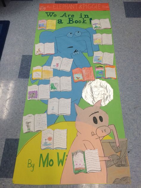 We Are In A Book! By Mo Willems. Literacy week door decorations. If you were in a book, what book would you be in? Mo Willems Author Study, Literacy Week, Bifold Doors Makeover, Book Door, Door Diy Projects, Trendy Door, School Door Decorations, Easter Door Decor, Reading Themes