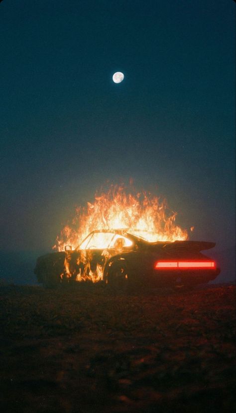 Car On Fire, Car Iphone Wallpaper, رورونوا زورو, Jdm Wallpaper, Iphone Wallpaper Images, Wallpaper Animes, Tapeta Pro Iphone, Cinematic Photography, Tail Lights