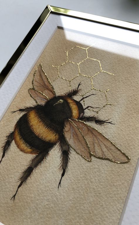 Bee Painting, Bee Illustration, Výtvarné Reference, Kunst Inspiration, Bee Tattoo, Bee Art, Arte Sketchbook, Painting Art Projects, Drawing Tutorials