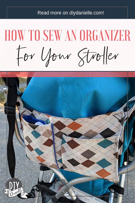 DIY Stroller Organizer - This easy to sew organizer attaches to the handles of an umbrella stroller to hold keys or a cell phone. #sewing #baby Stroller Bag Diy, Stroller Organizer Diy, Stroller Accessories Diy, Sew Organizer, Stroller Bag Pattern, Diy Stroller, Sew Tutorials, Diy Organizers, Children Accessories