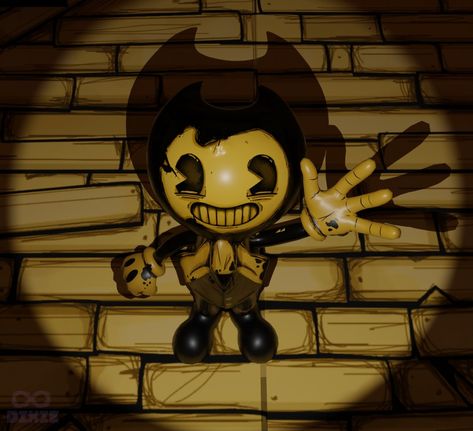 Render by @infinitedixie on Blender, Bendy model by Bendygame on sketchfab Bendy And The Ink Machine Human Version, Bendy And The Ink Machine Characters, Batim Edit, Bendy And The Ink Machine Pfp, Bendy Cosplay, Bendy Pfp, Bendy Ink Machine, Colorful Skull Art, Ink Bendy