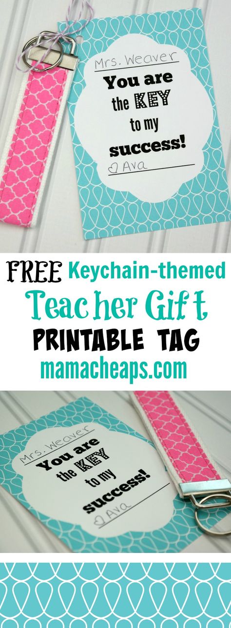 "Key to My Success" Keychain Teacher Appreciation Gift + FREE Printable Tag Craft Ideas For Gifts, Sweet Basket, Volunteer Appreciation Gifts, Appreciation Gifts Diy, Teacher Appreciation Gifts Diy, Teachers Appreciation, Appreciation Ideas, Free Printable Tags, Craft Market