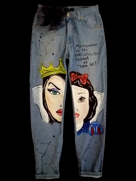 Denim Jacket Diy Paint, Jeans Tutorial, Jesus Clothes, Diy Pants, Painted Clothes Diy, Diy Denim Jacket, Fashion Forward Outfits, Hand Painted Clothing, Denim Art