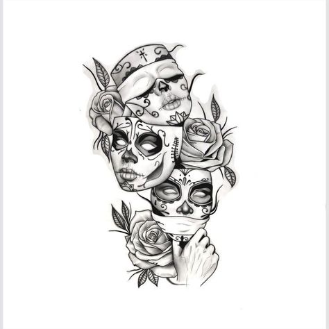 Catrina Tattoo, Kunst Tattoos, Chicano Tattoos, Tattoo Zeichnungen, Cat Tattoos, Inspiration Tattoos, Dope Tattoos For Women, Tiny Tattoo, Stylist Tattoos